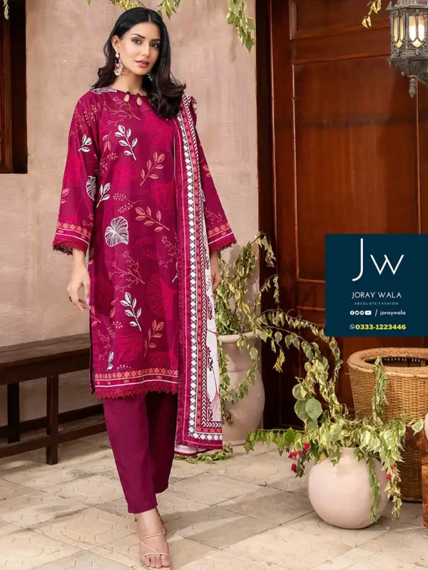 Zesh drop 2 khaddar printed 3 pcs D8 by zesh textile 100 percent original available at joraywalaa