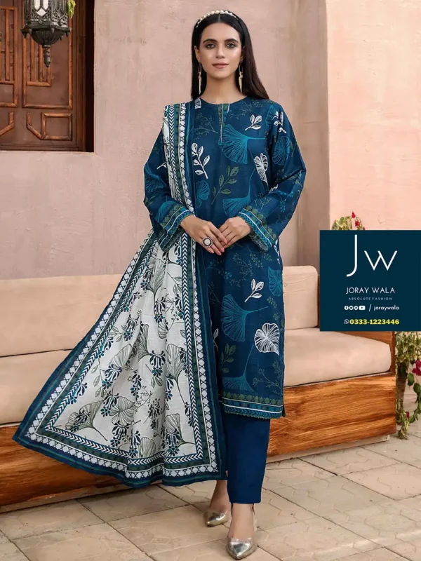 Zesh drop 2 khaddar printed 3 pcs D9 by zesh textile 100 percent original available at joraywalaa