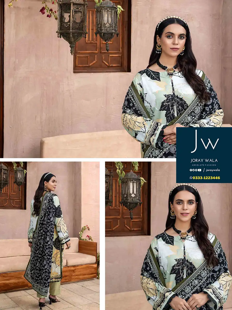 Zesh drop 2 khaddar printed 3 pcs D10 by zesh textile 100 percent original available at joraywalaa