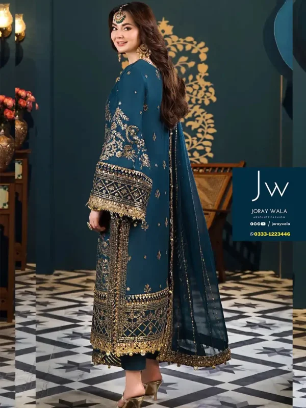 Partywear fancy wedding collection 3 Pcs suit with free delivery available at joraywala