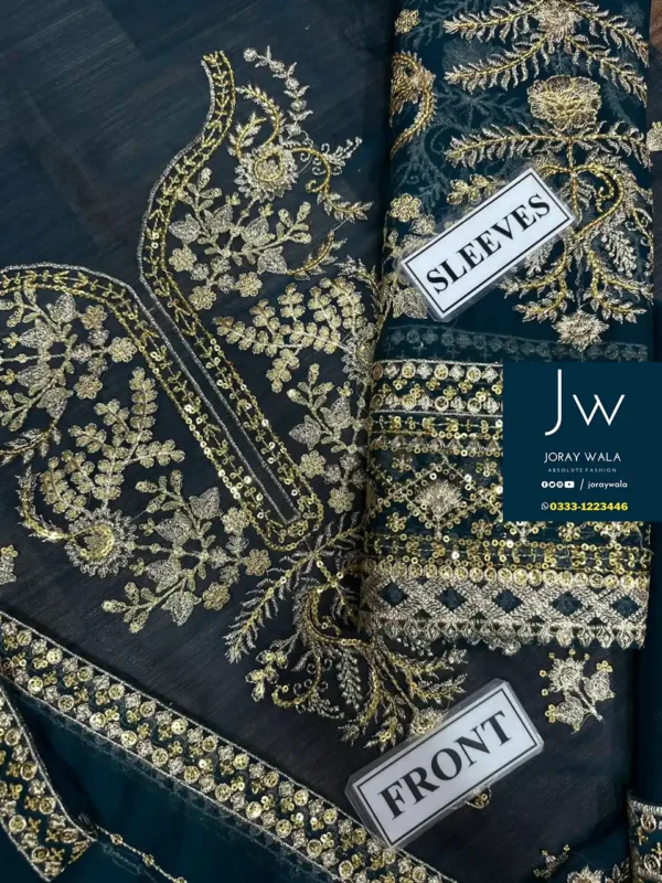 Partywear fancy wedding collection 3 Pcs suit with free delivery available at joraywala