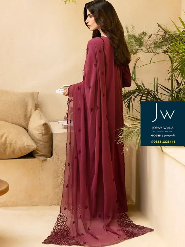 Azure berry delight Maroon Partywear available with free delivery at joraywala