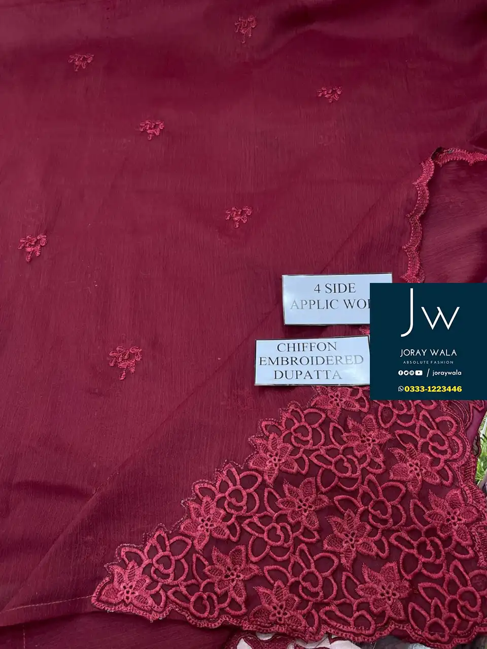 Azure berry delight Maroon Partywear available with free delivery at joraywala