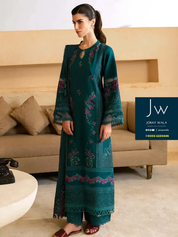 Azure-teal-treasure-Fancy-Partywear-joraywala-free-delivery