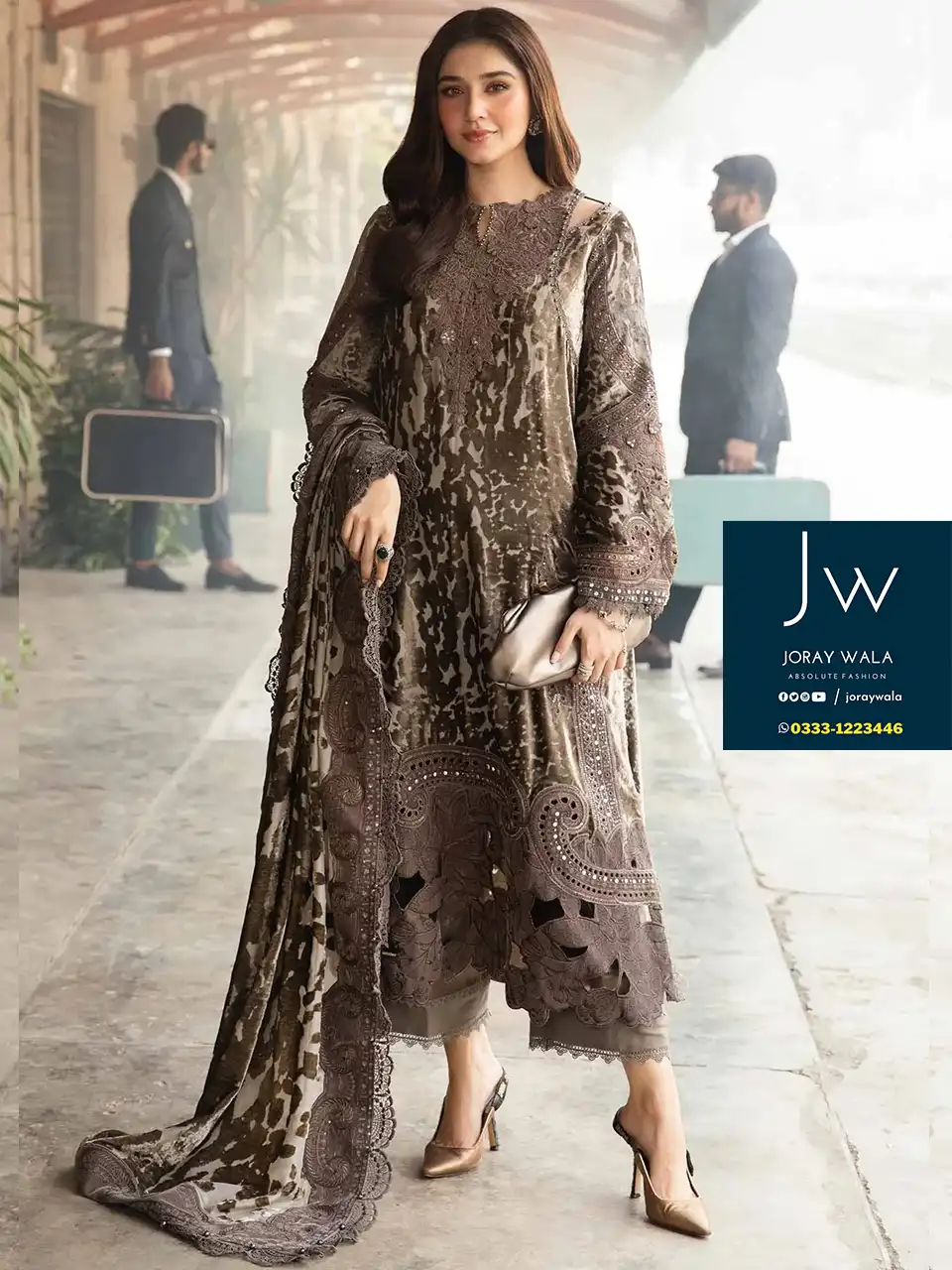 Fancy Lawn Embroidered 3 Pcs unstitched Suit
