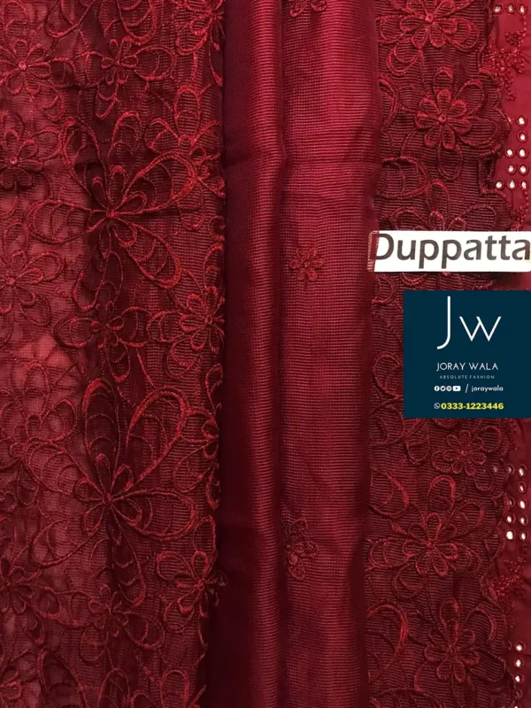 Fancy luxury lawn 3 pcs Suit with chckankari