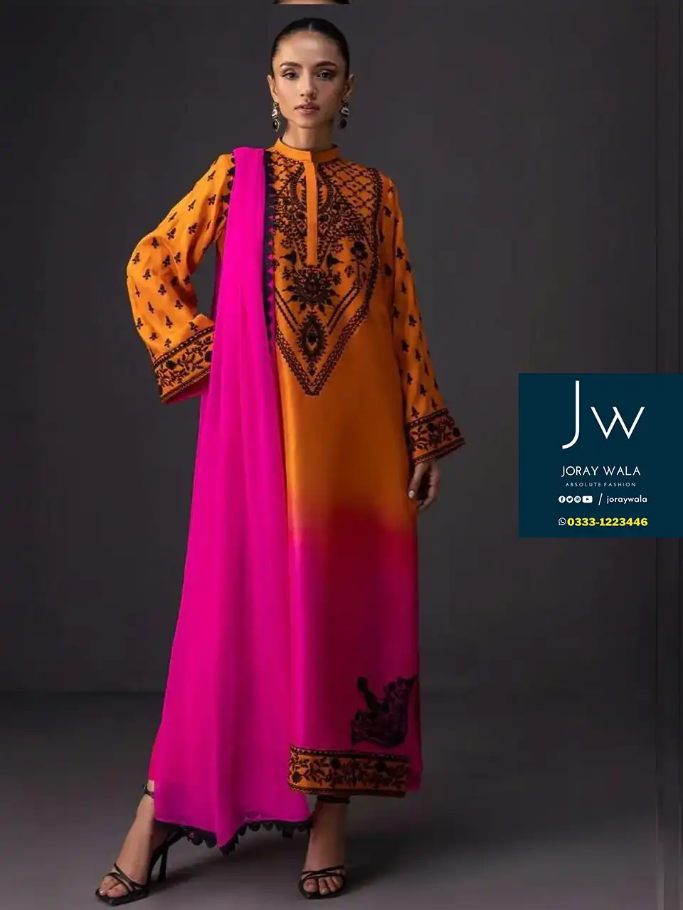 Partywear fancy 3 pcs printed silk suits D2
